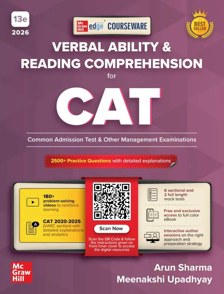 Verbal Ability and Reading Comprehension for CAT 2026 by Arun Sharma and Meenakshi Upadhyay book cover